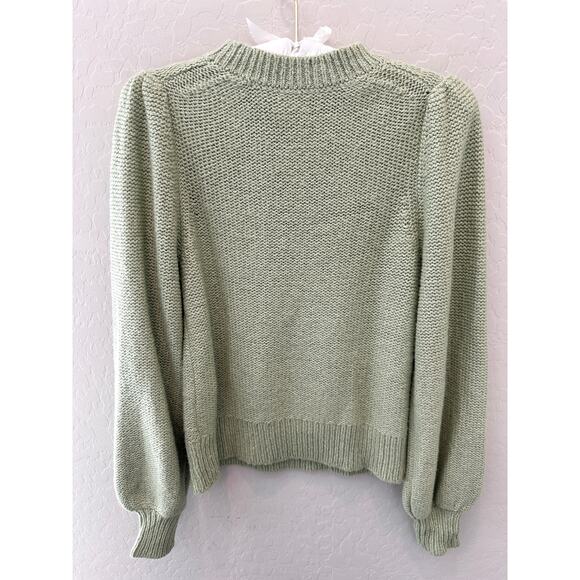 ARITZIA WILFRED | Atwood Sage Green Alpaca Knit Sweater Puff Sleeve | XXS - Picture 5 of 8